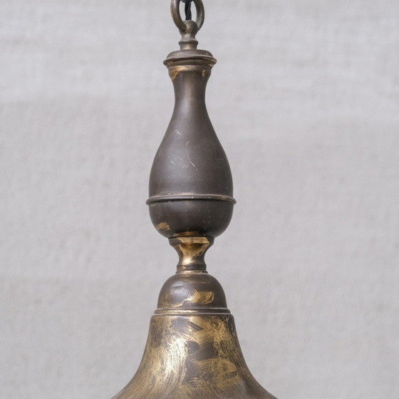 Image 1 of Hängeleuchte aus Glas und Messing, Frankreich 1930