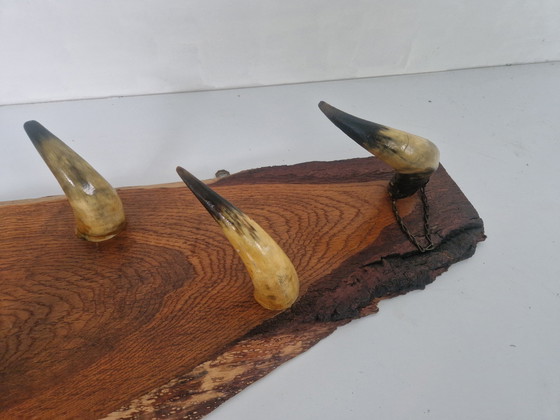 Image 1 of Vintage Kuh Horn Kleiderständer