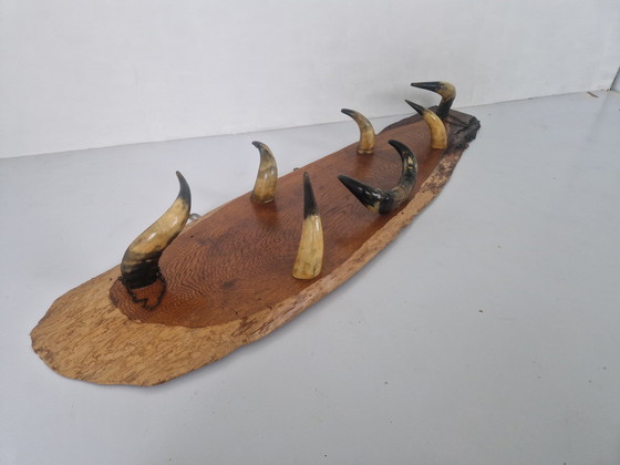 Image 1 of Vintage Kuh Horn Kleiderständer
