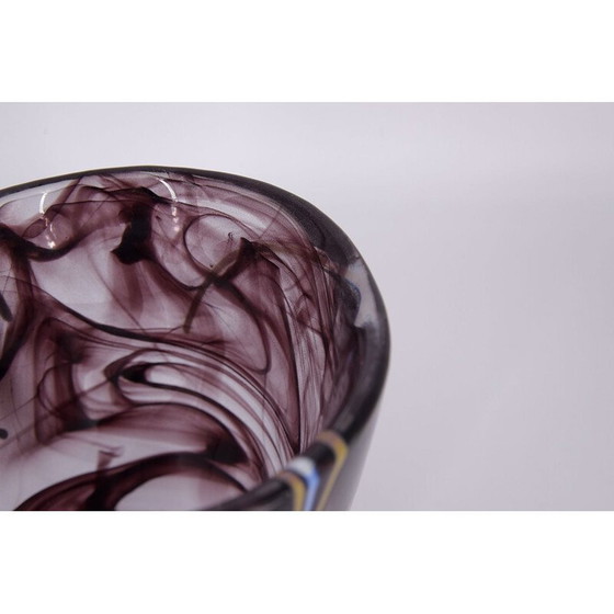 Image 1 of Skandinavische Vintage-Vase aus kontrastierendem Glas von Anna Ehrner für Kosta Boda, 1980