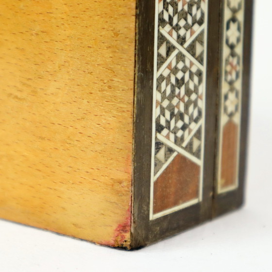 Image 1 of Intarsien aus Holz Syrischer Schmuck Schmuckkästchen Mosaik Knochen Perlmutt