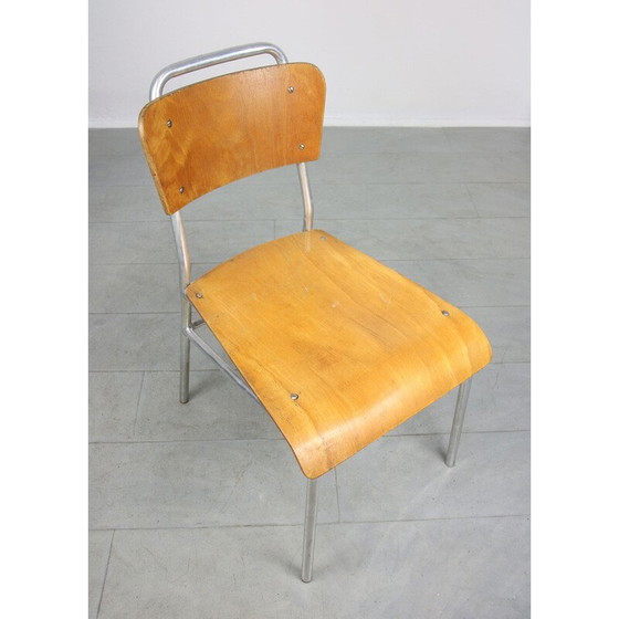 Image 1 of Paar Stühle aus Sperrholz und Aluminium aus der Mitte des Jahrhunderts