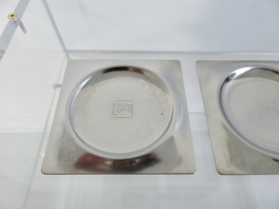 Image 1 of 3 Dessous De Verre "Letang & Remy" Edelstahl, Frankreich, 70 80