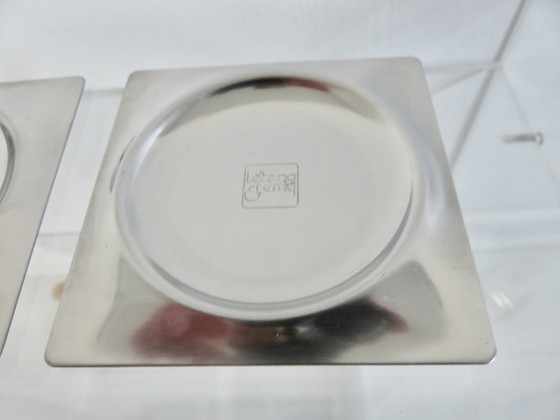 Image 1 of 3 Dessous De Verre "Letang & Remy" Edelstahl, Frankreich, 70 80