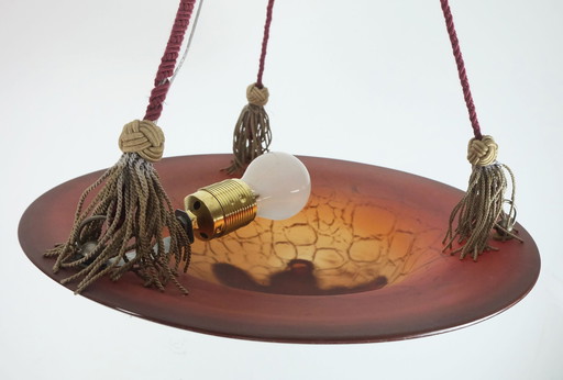 Art Deco Wmf Ikora Pendelleuchte Ikoraglas 1930S Avantgarde Design