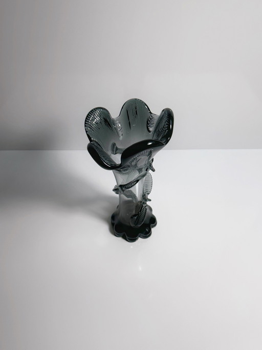 Vintage Jugendstil Glas Vase Franz Welz Lötz Tango Böhmen Art Nouveau 1900 1910 Solifle