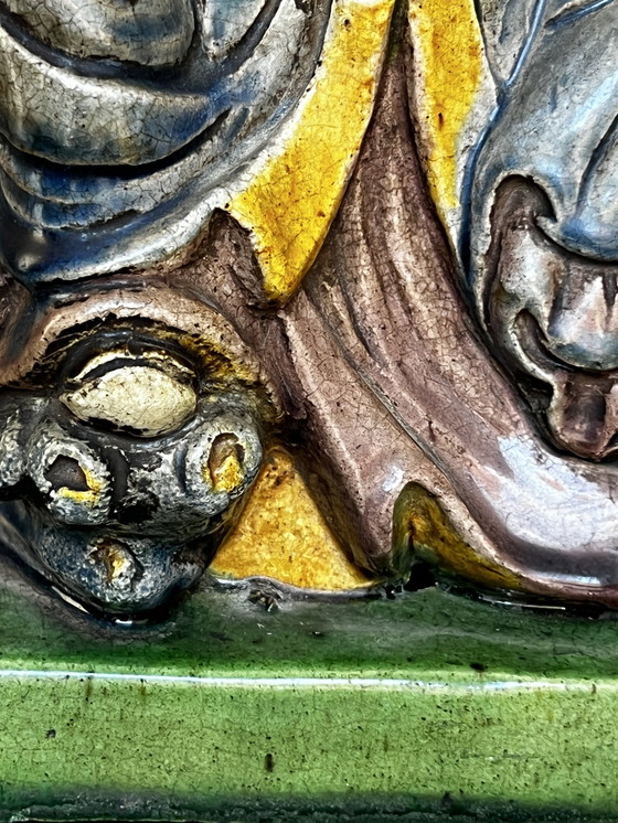 Image 1 of Unsterblich, Ming-Dynastie glasierte Keramik Würdenträger Fahua, signiert. 17. Jahrhundert, glasiert Ming-Dynastie,