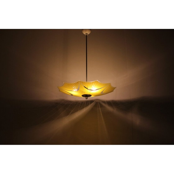 Image 1 of Mid Century Glas-Hängeleuchte von Napako, Tschechoslowakei 1960er Jahre