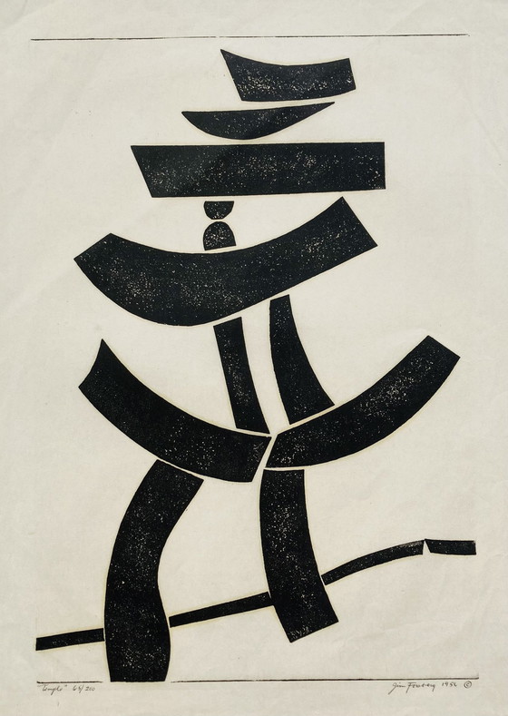 Image 1 of James Alfred Forsberg - Tempel - Holzschnitt - 1954