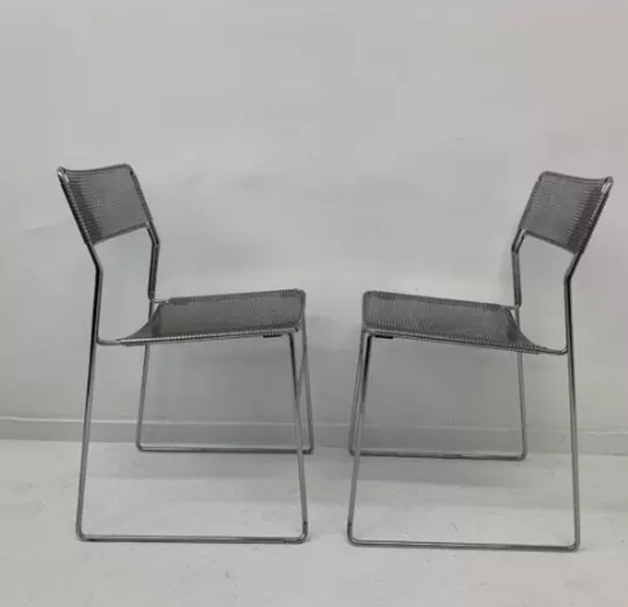 Minimalistischer Arrben Italy Sultana stapelbarer Esszimmerstuhl, 1970er Jahre