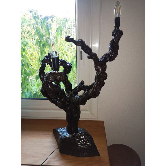 Image 1 of Vintage Tischlampe in Wein, 1970