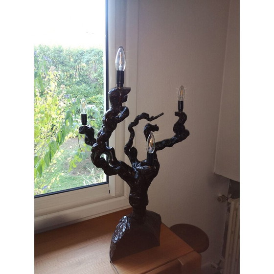 Image 1 of Vintage Tischlampe in Wein, 1970