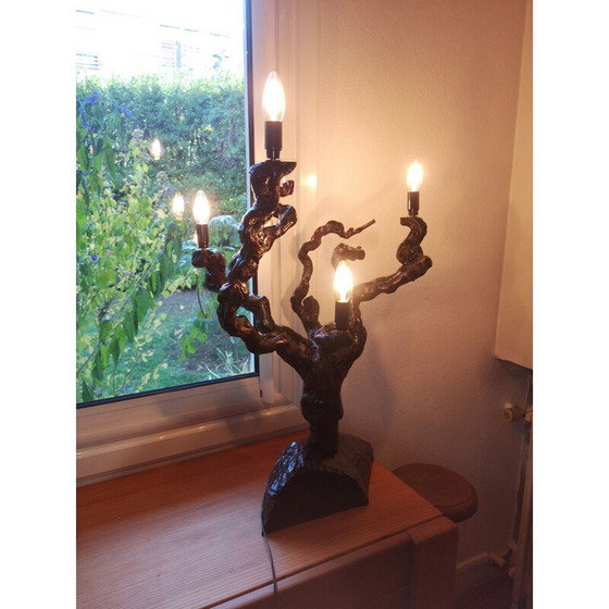 Image 1 of Vintage Tischlampe in Wein, 1970