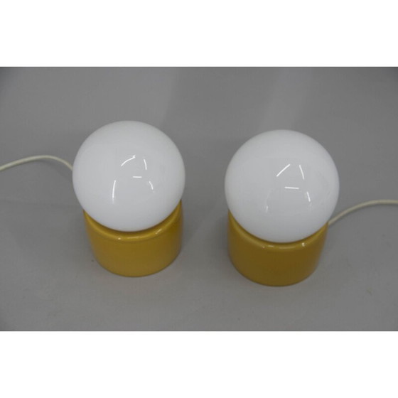 Image 1 of Paar alte Nachttischlampen aus Glas, 1960