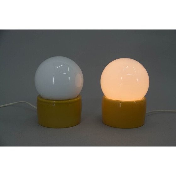Image 1 of Paar alte Nachttischlampen aus Glas, 1960