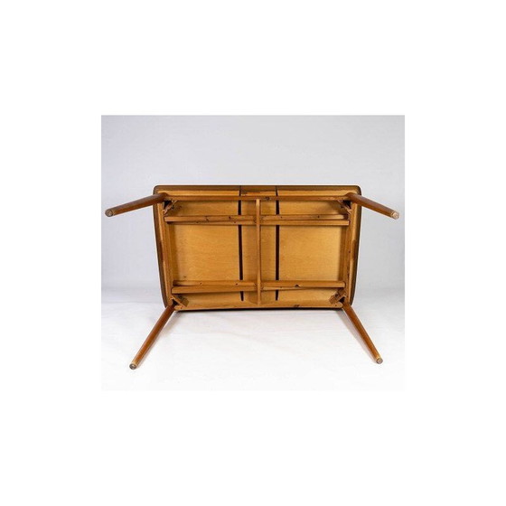 Image 1 of Vintage Teakholz Tisch mit Erweiterungen und Eiche Beine Dänemark 1960s