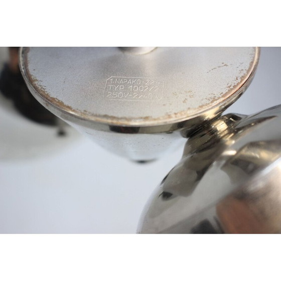 Image 1 of Vintage-Kronleuchter aus Glas und Metall für Napako, Tschechoslowakei 1930