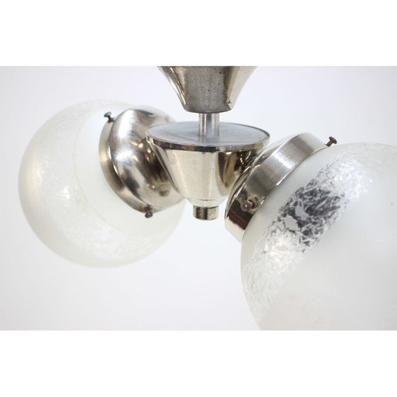 Image 1 of Vintage-Kronleuchter aus Glas und Metall für Napako, Tschechoslowakei 1930