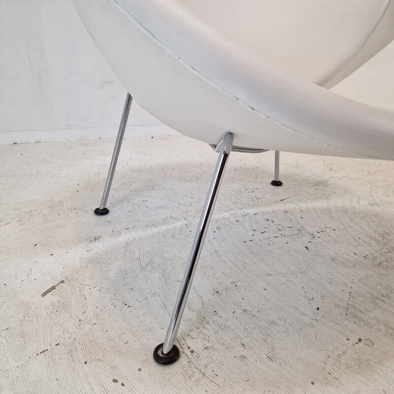 Image 1 of Vintage-Scheibenstuhl aus Chromstahl und Leder von Pierre Paulin für Artifort, 1980