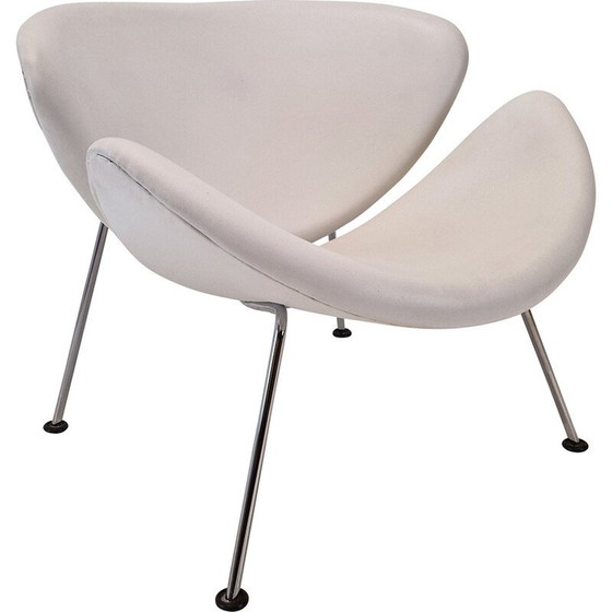 Image 1 of Vintage-Scheibenstuhl aus Chromstahl und Leder von Pierre Paulin für Artifort, 1980