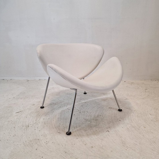 Image 1 of Vintage-Scheibenstuhl aus Chromstahl und Leder von Pierre Paulin für Artifort, 1980