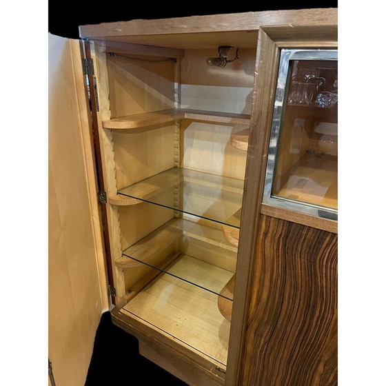 Image 1 of Vintage Art Deco Highboard aus Makassar-Ebenholz