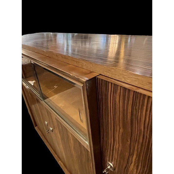 Image 1 of Vintage Art Deco Highboard aus Makassar-Ebenholz