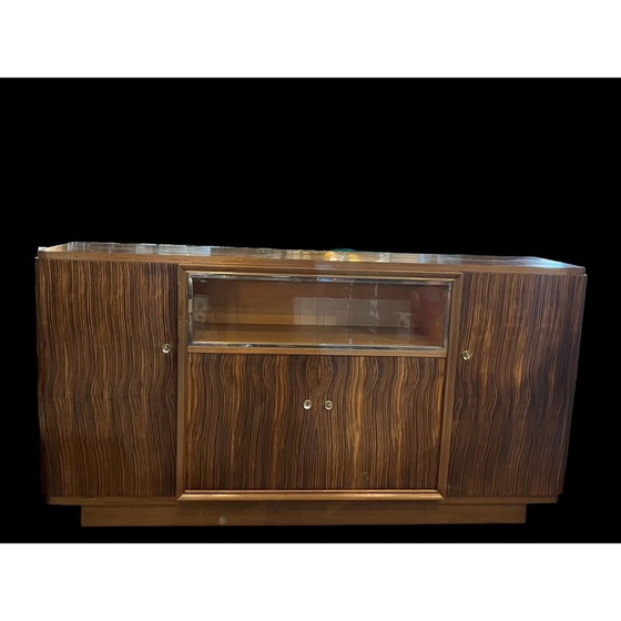 Image 1 of Vintage Art Deco Highboard aus Makassar-Ebenholz