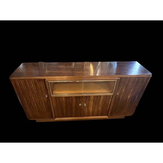 Image 1 of Vintage Art Deco Highboard aus Makassar-Ebenholz
