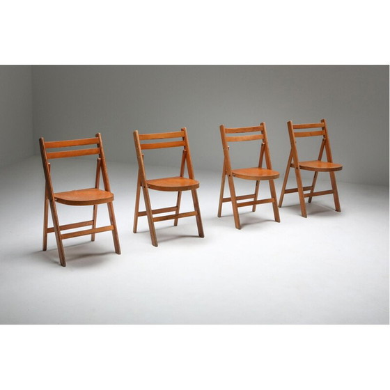 Image 1 of Mid-Century Holz Klappstühle stapelbar 1950s