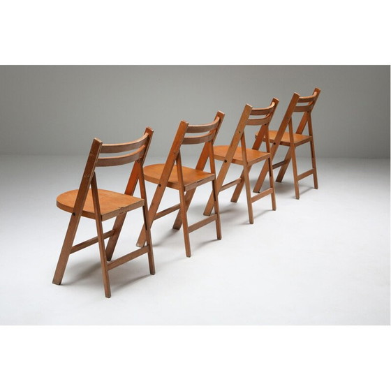 Image 1 of Mid-Century Holz Klappstühle stapelbar 1950s