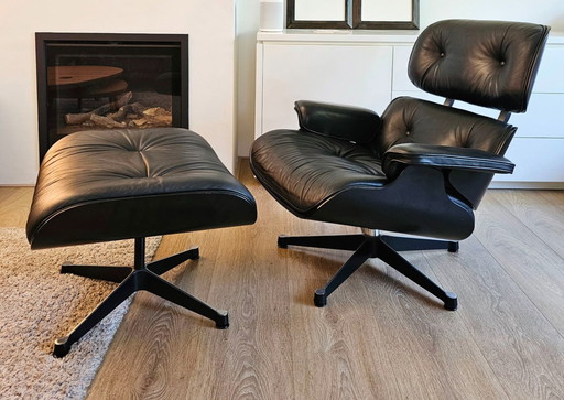 Vitra Eames Lounge Stuhl voll schwarz Ausgabe '80s