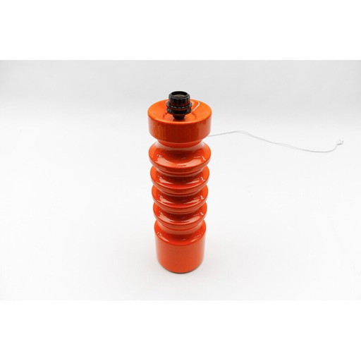 Vintage Stehlampe aus orangefarbener Keramik, 1960
