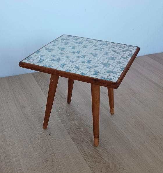 Image 1 of Fifties Beistelltisch mit Keramikplatte