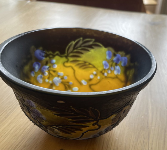 Image 1 of Galle signiert dekoriert Kamee Schüssel