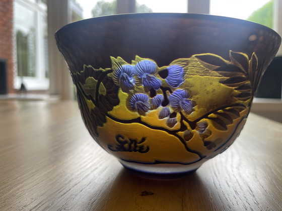 Image 1 of Galle signiert dekoriert Kamee Schüssel