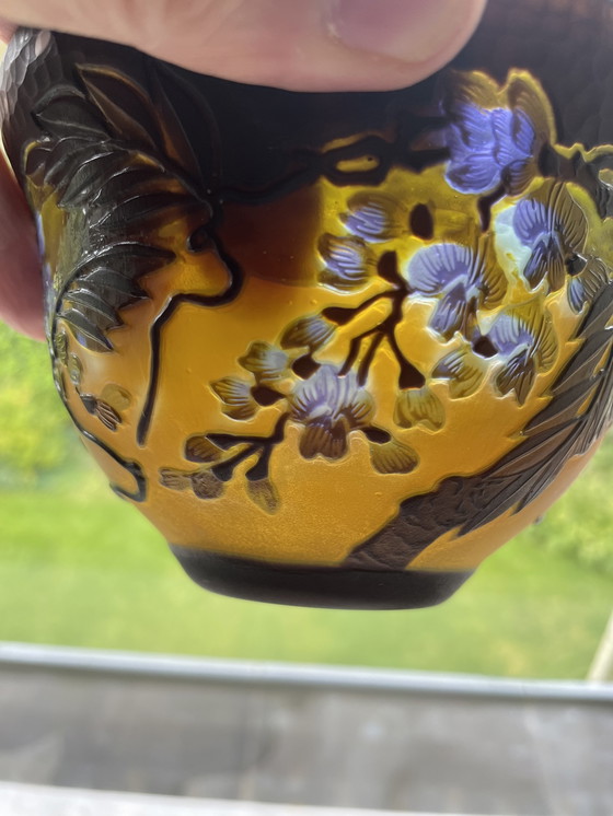 Image 1 of Galle signiert dekoriert Kamee Schüssel