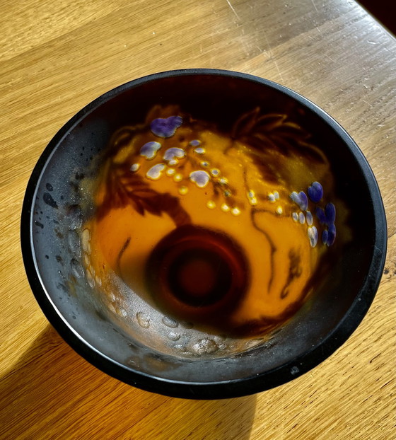 Image 1 of Galle signiert dekoriert Kamee Schüssel