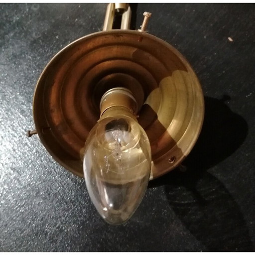 Vintage Art Deco Hängeleuchte aus Granitglas, 1950