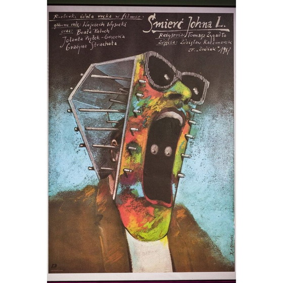 Image 1 of Affiche vintage de film "John L. death" par A. Pągowski, Pologne 1987
