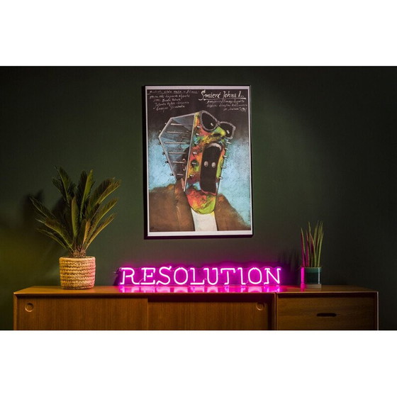 Image 1 of Affiche vintage de film "John L. death" par A. Pągowski, Pologne 1987