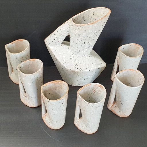 Orangeade-Set aus Steingut, 1960