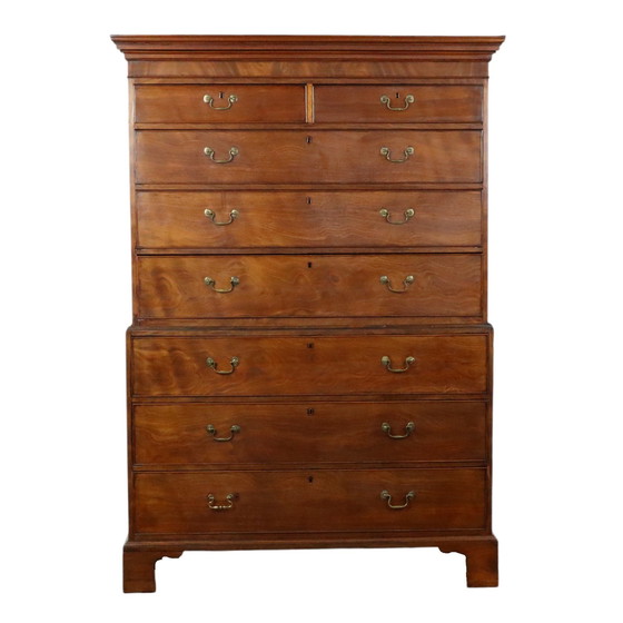 Image 1 of George Iii Tallboy Kommode auf Kommode Mahagoni