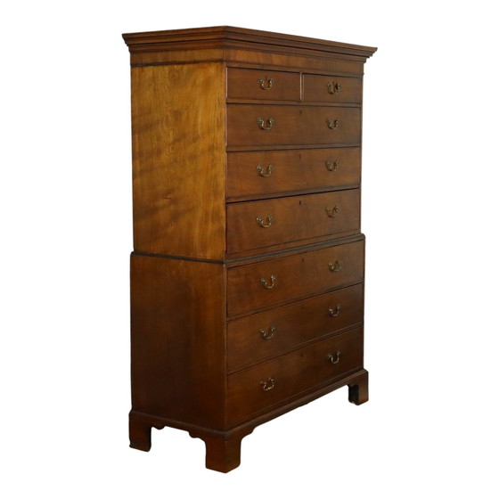 Image 1 of George Iii Tallboy Kommode auf Kommode Mahagoni