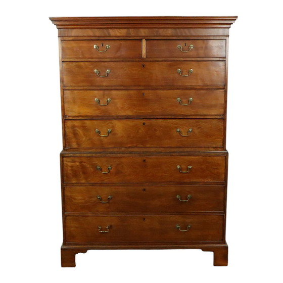 Image 1 of George Iii Tallboy Kommode auf Kommode Mahagoni