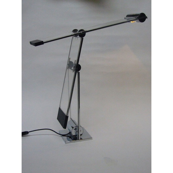 Image 1 of Schräge Doppelwippe Vintage-Leuchte von Yonel Lebovici, 1979