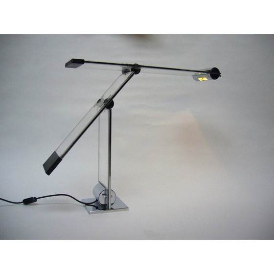 Image 1 of Schräge Doppelwippe Vintage-Leuchte von Yonel Lebovici, 1979