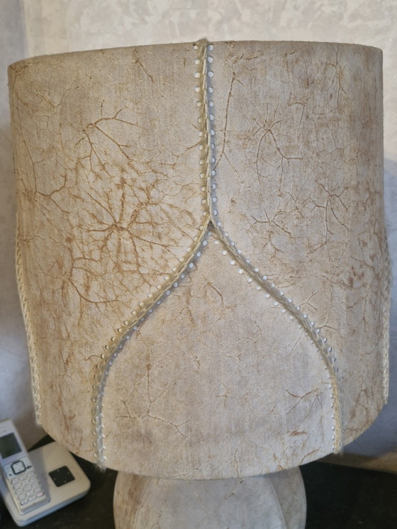 Image 1 of Hochwertige Tischlampe Leder Hell