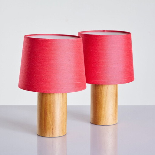 Vintage-Tischlampe aus Teakholz, Schweden