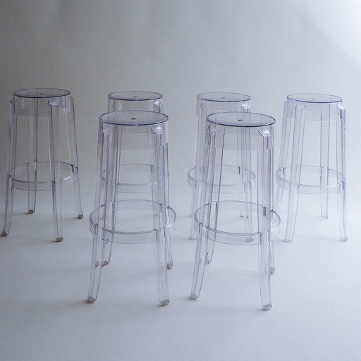 6 Charles Ghost Große Hocker von Philippe Starck für Kartell